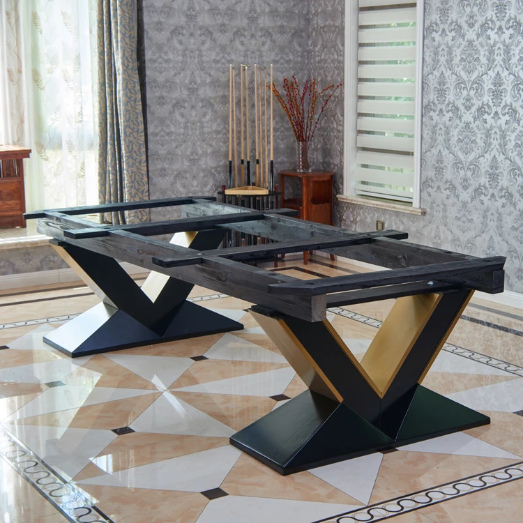 Modern luxury private customized V shape legs pool tables billiards