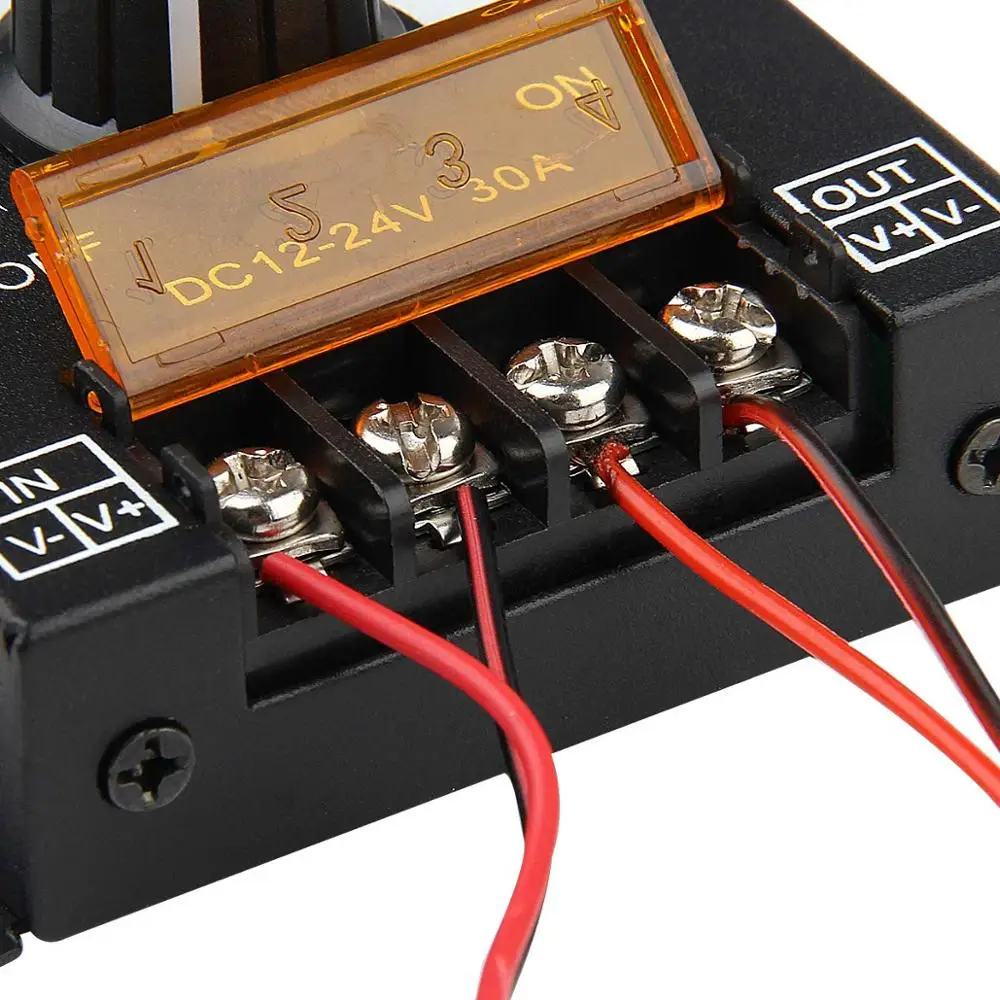 LED Dimmer DC 12V 24V 30A 360W Adjustable Brightness Lamp Bulb Strip Driver Single Color Light Power Supply Controller