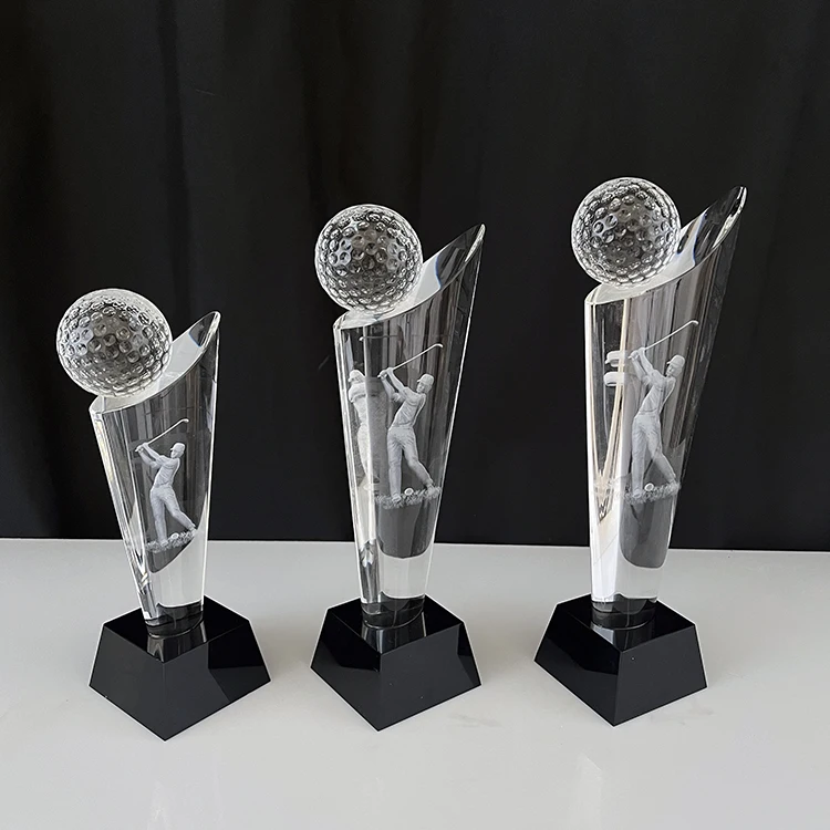 Оптический с украшением в виде кристаллов для игры гольф трофей MH-J0718