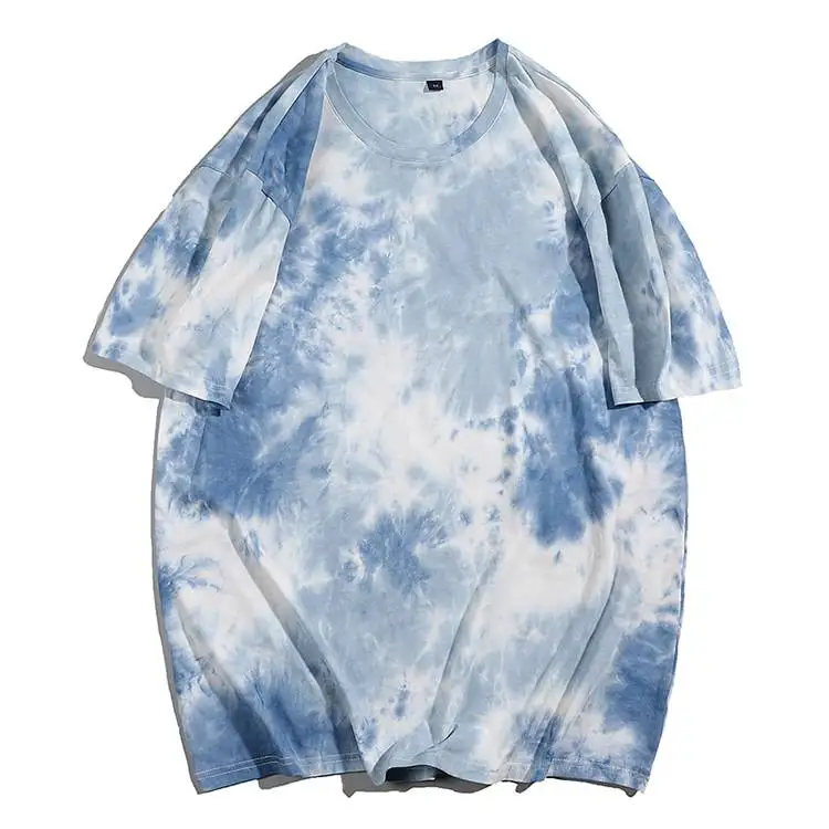 High Quality Unisex tee Plain 100% Cotton Short-Sleeved Tie-dye T-shirt Plus Size T-shirts