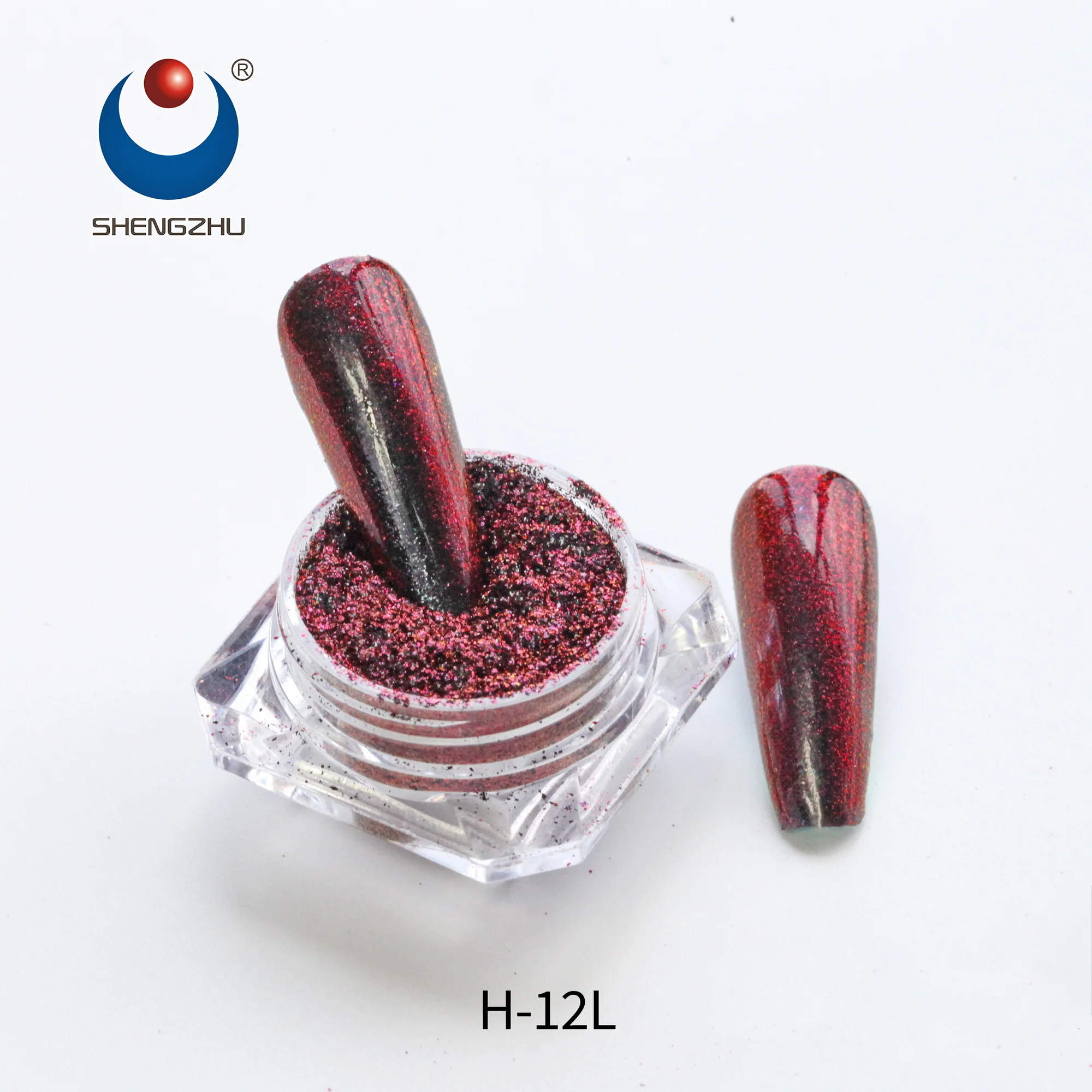 H12L black red chameleon color change flakes for nail art nail gel polish painting epoxy resin