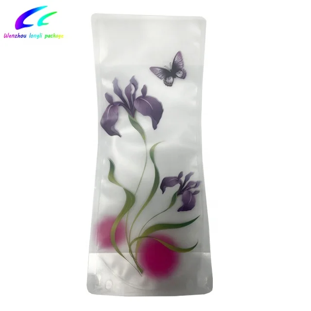Hot sale beautiful printed foldable plastic vase for flowers