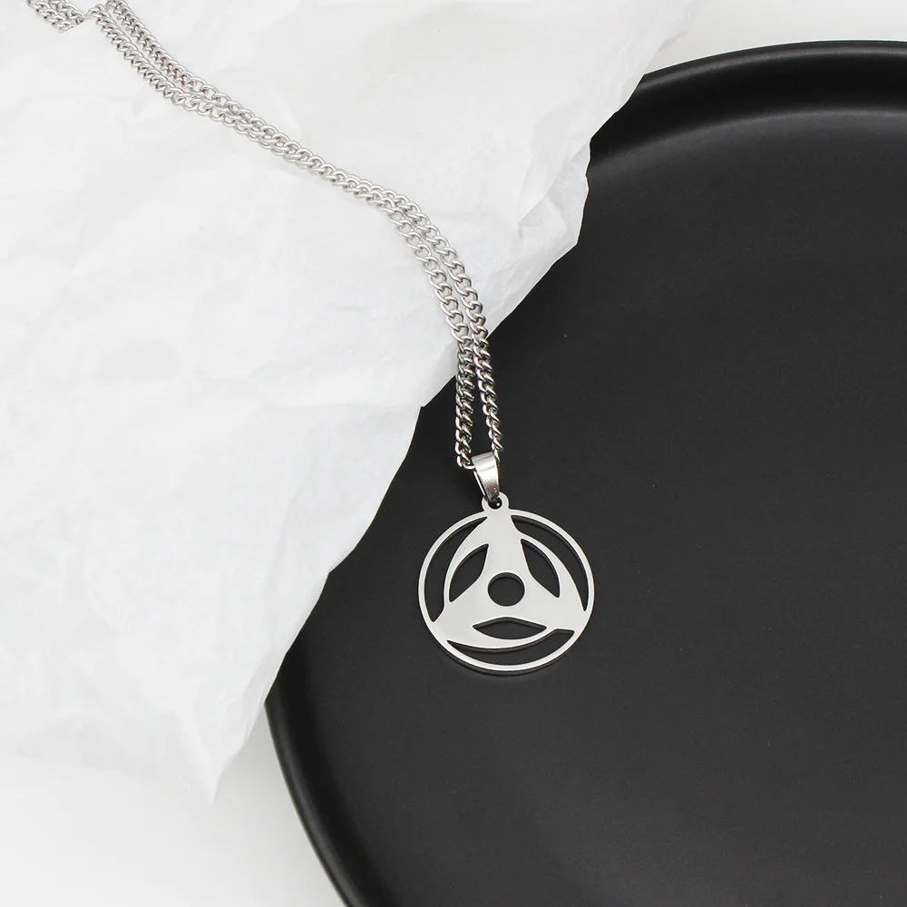 Новый дизайн высокое качество аниме Uchiha Sharingan ожерелье из нержавеющей стали металлическое ремесло
