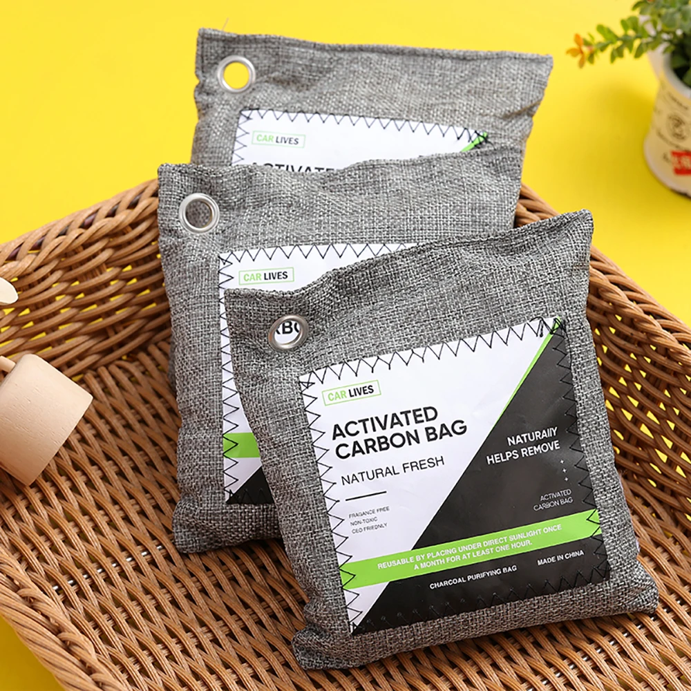 OEM Natural High Air Purifying Strong Adsorbed Reusable Packaging Bags Activated Bamboo Charcoal