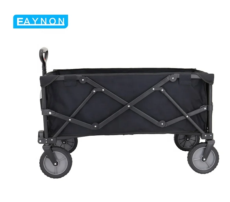 Eaynon Beach wagon Folding wagon Cargo Trolley Foldable Utility Trolley Multi Terrain Trailer Pull Outdoor Patio Garden Cart