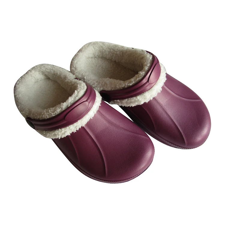 
winter snow indoor fur custom chef eva clogs shoes for men 