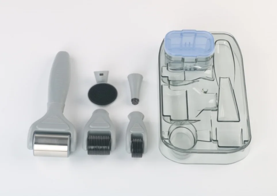 DRS 6-in-1 Micro Needle Derma Roller System Titanium Manufactured Dermaroller for Hair Regrowth and Wrinkle Removal around Eyes