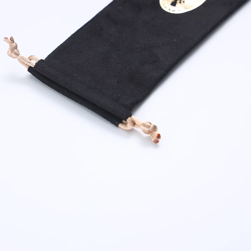 Strict Quality Control Reusable Luxury Black Pen Bag Drawstring Suede Microfiber Jewelry Pouches
