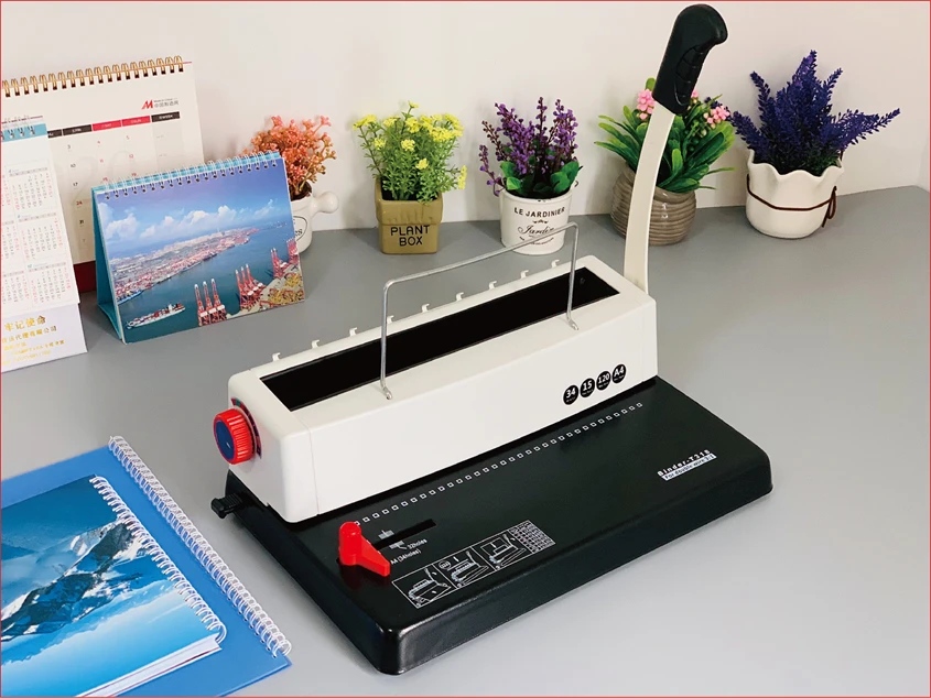 SG- T318 Desktop Manual Wire Book Binder Double Wire Book Binding Machine With Low Price