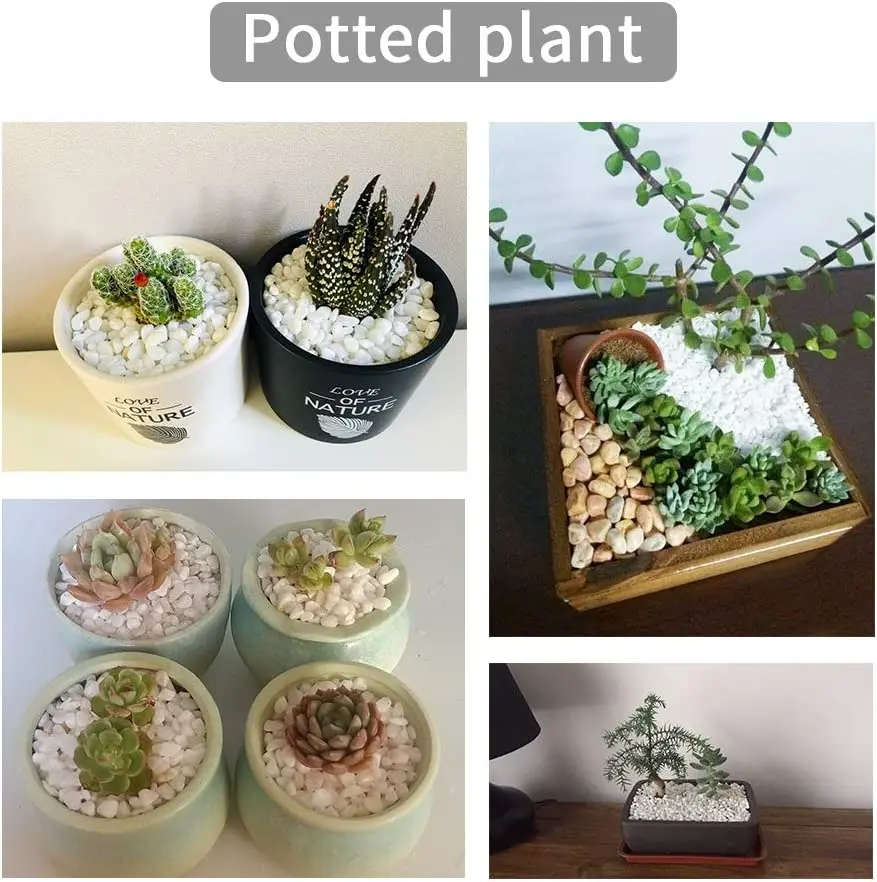 Natural Polished Pebbles Gravel Small Decorative River Stones for Freshwater Animal Plant Fish Aquarium Landscaping Home Decor