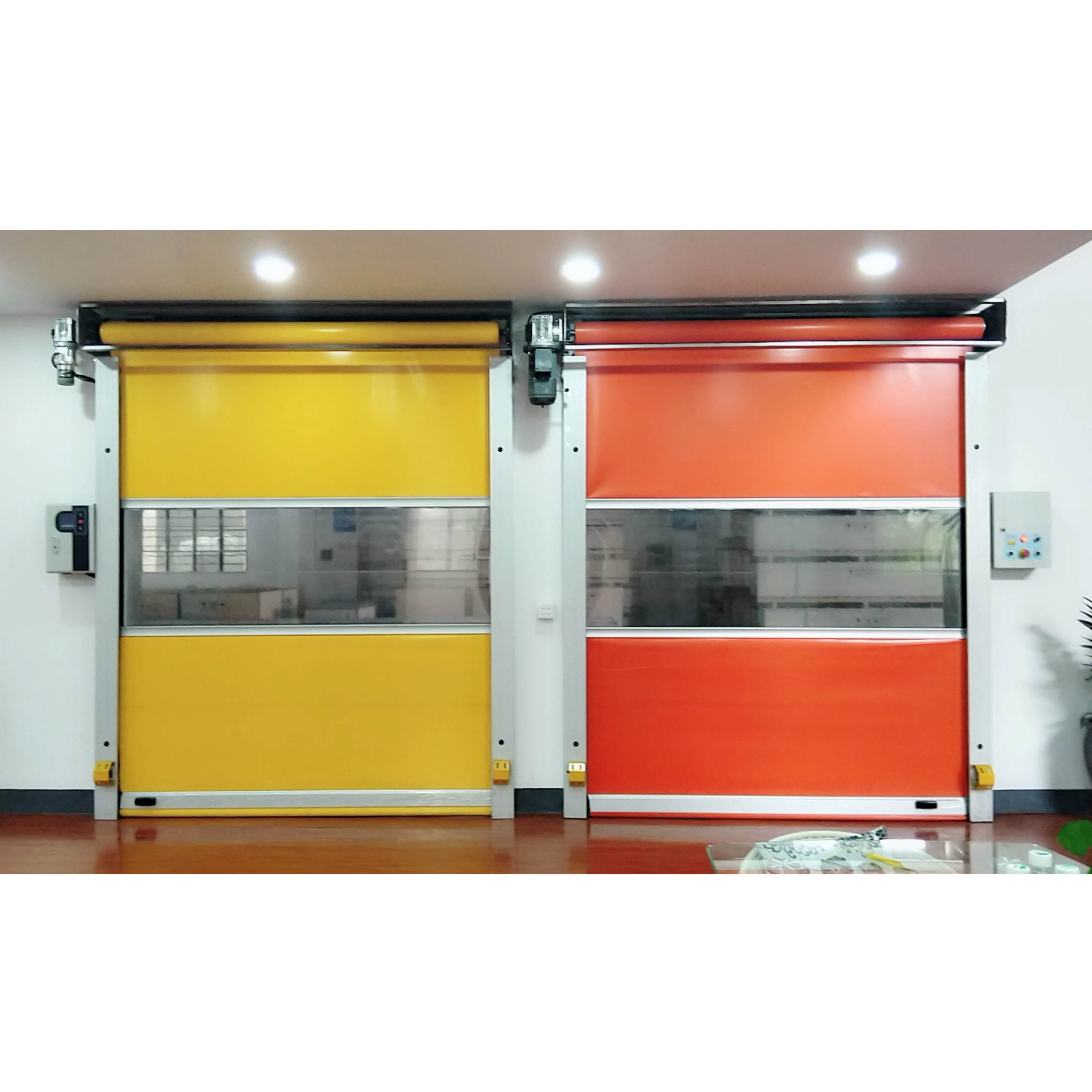Bulletproof Security Rolling Shutter Security Door with Roller Door ,steel CE Aluminum Alloy Entry Doors Interior Automatic