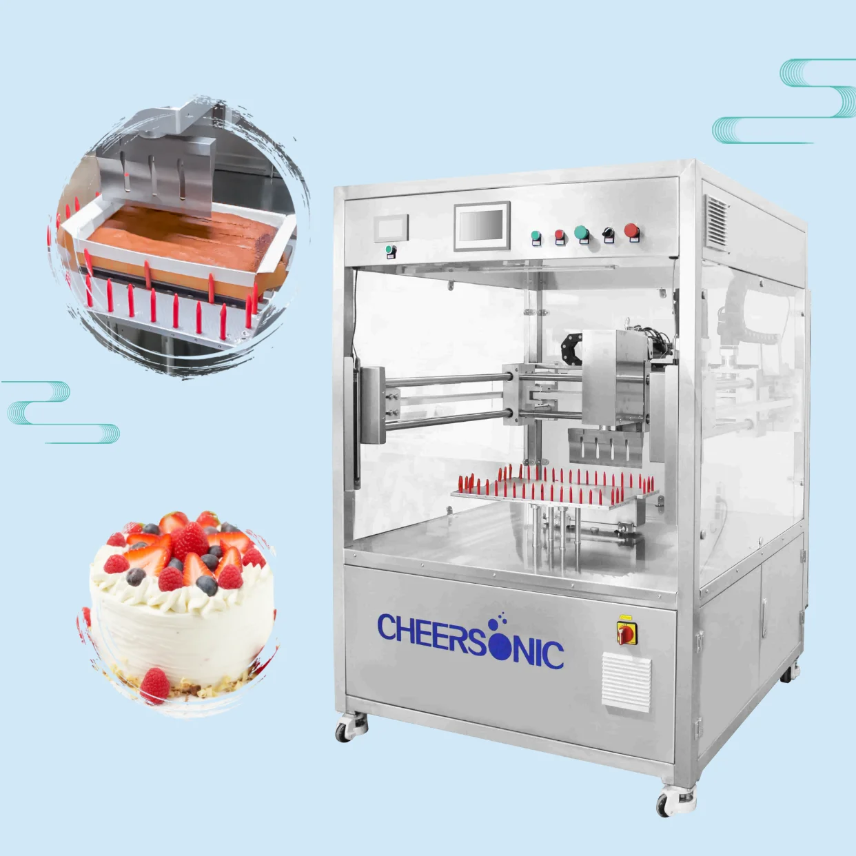 cake portioning machine ultrasonic cutting fresh and frozen sweets Brownie cutter machine