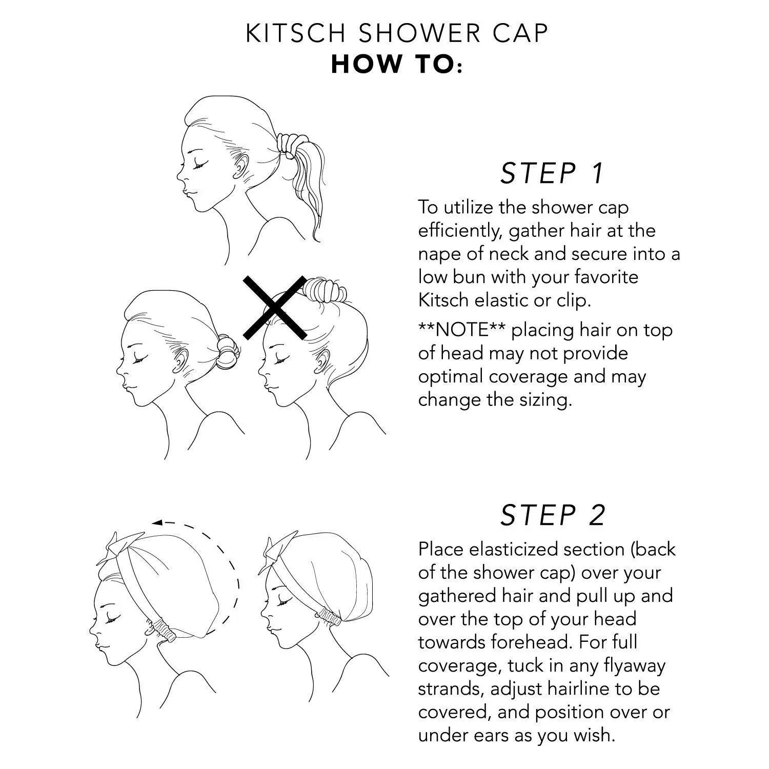 customized black white stripe pvc extra Large Turban bath waterproof Shower Cap for woman Hair