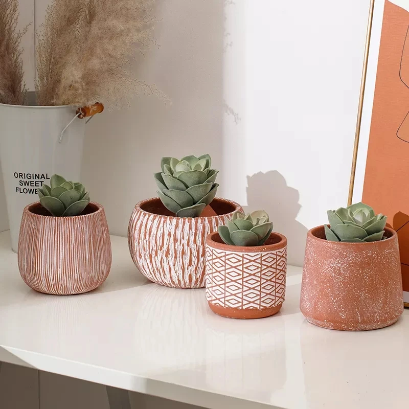 Nordic garden bonsai pot home decoration indoor and outdoor flower pot planting frame bulk cement flower pot