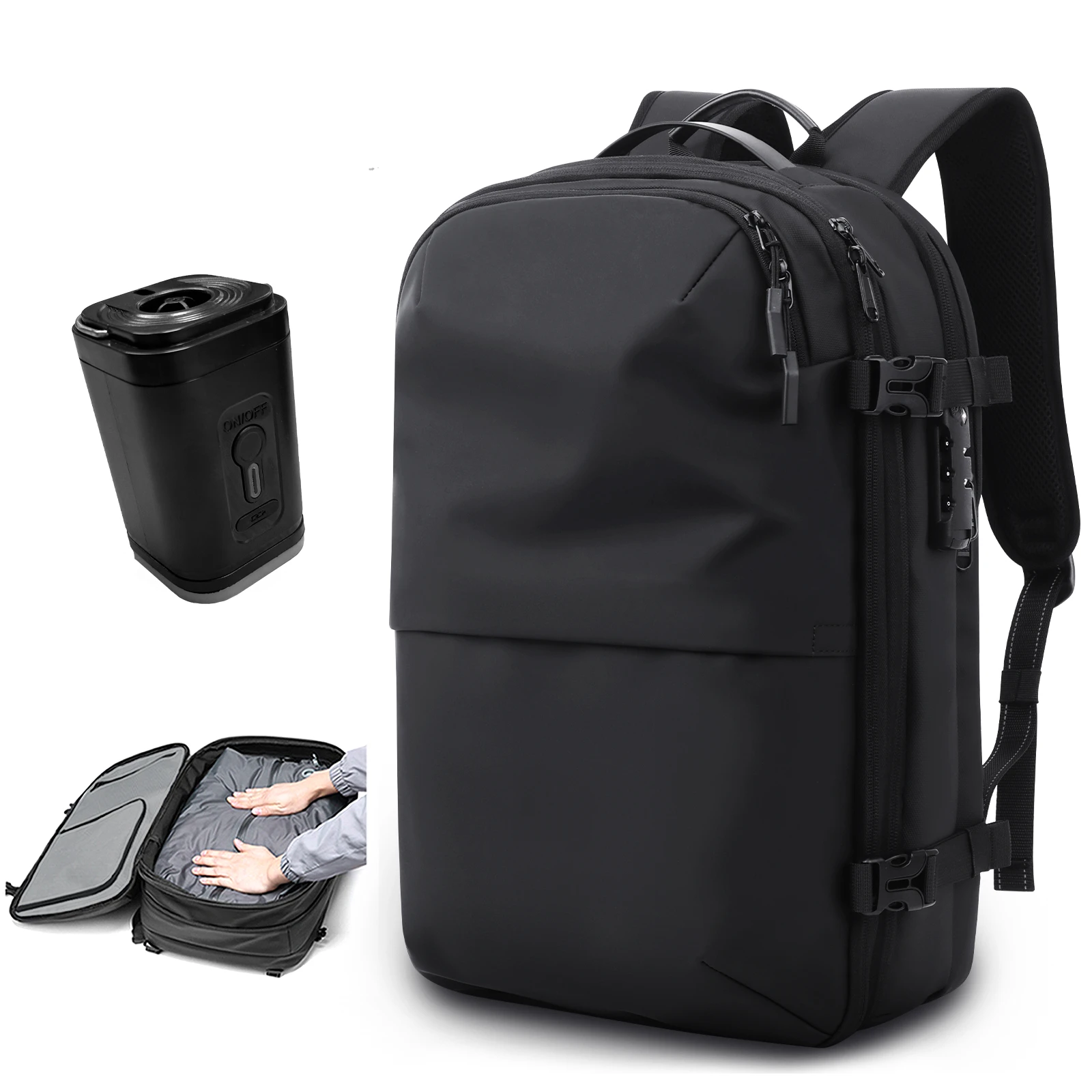 Best selling vacuum laptop backpack with vacuum pump Airback travel backpack anti-theft backpacks fits 17.3 inches vacuum bag