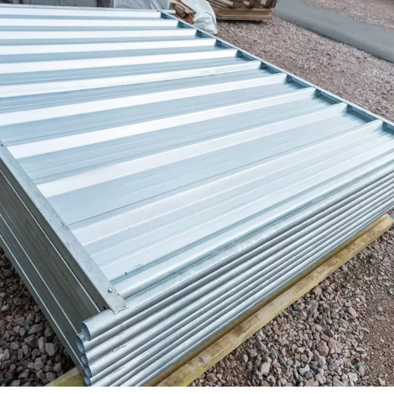 outdoor construction corrugated fence panels site steel hoarding temporary fence