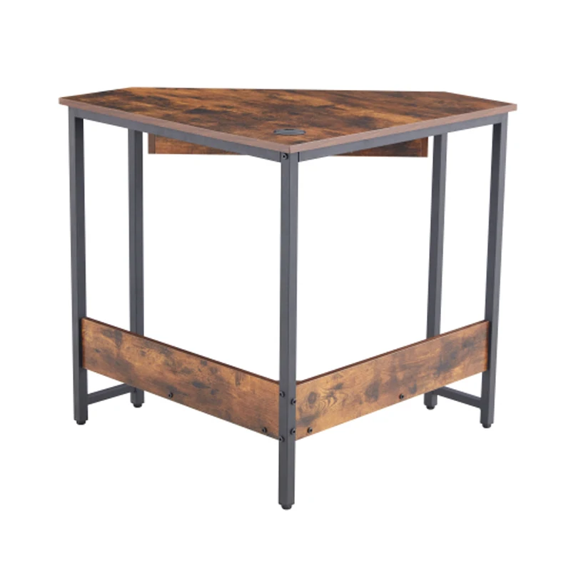 Solid Steel Frame Mdf Plate Metal Leg Triangle Computer Table Space Saving Household Corner Table