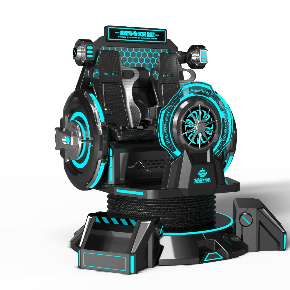 Interactive 360 VR Rotation Double Seats Roller Coaster Fly Arcade Games Machine 9D Virtual Reality Simulator Shopping Malls