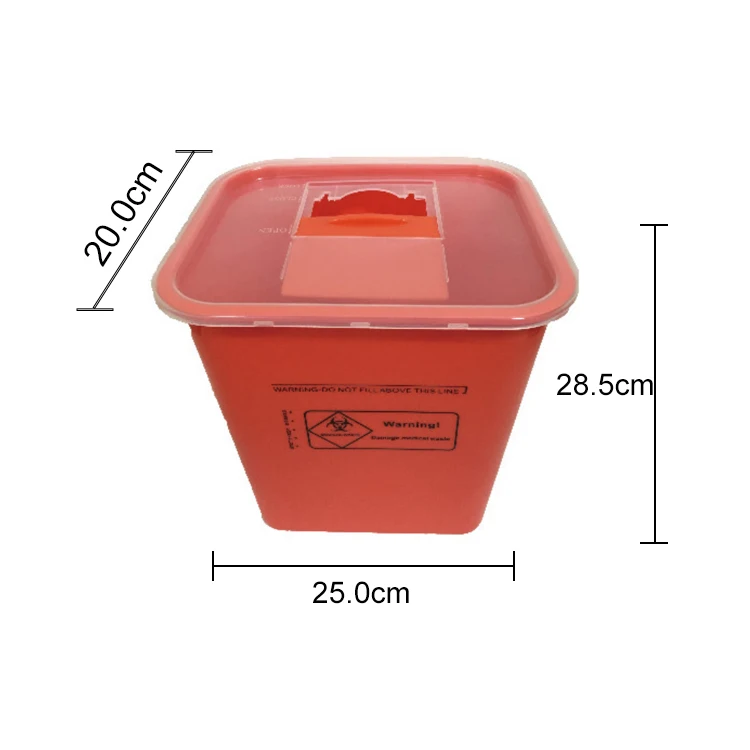 10L Sharps Container Biohazard Needle Disposal Box Disposal Medical Sharp Containers