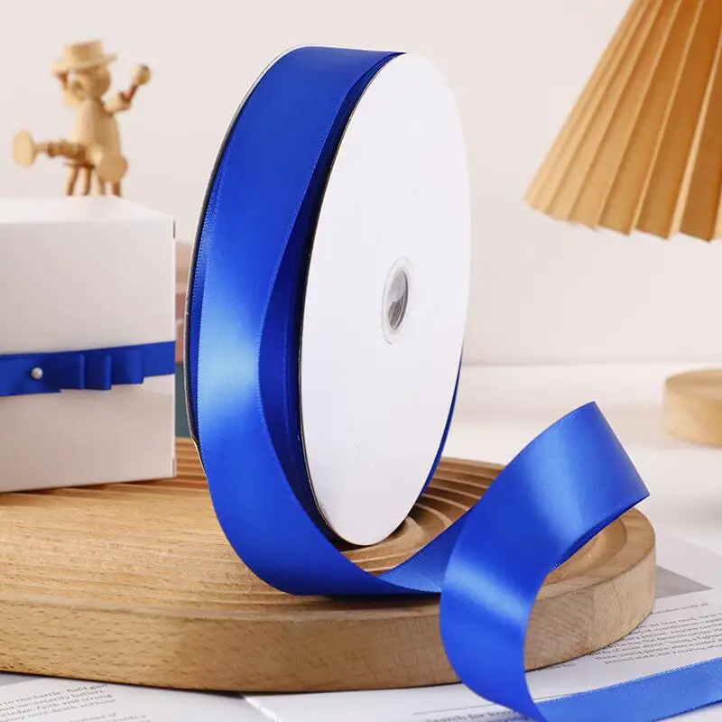OEM 100 Yard Double Face Plain  9mm 15 mm  25mm 38mm 50mm 100% Polyester Silk Satin Ribbons Cake Florist Bouquet ribbon