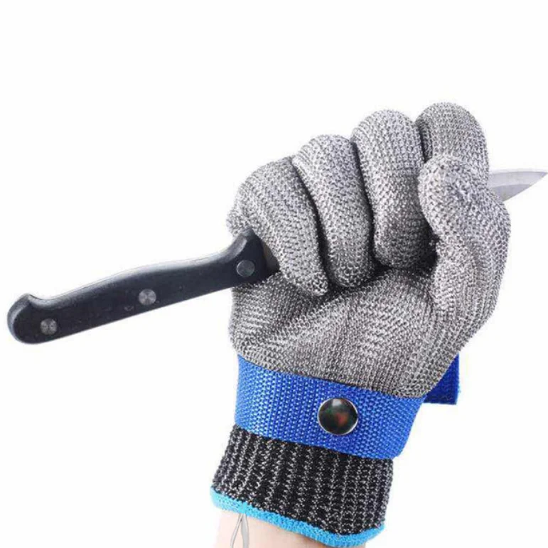 Food Grade Stainless Steel Chainmail Gloves Cut Resistant Kitchen gloves for Cleaning fish Meat Cutting Wood Carving