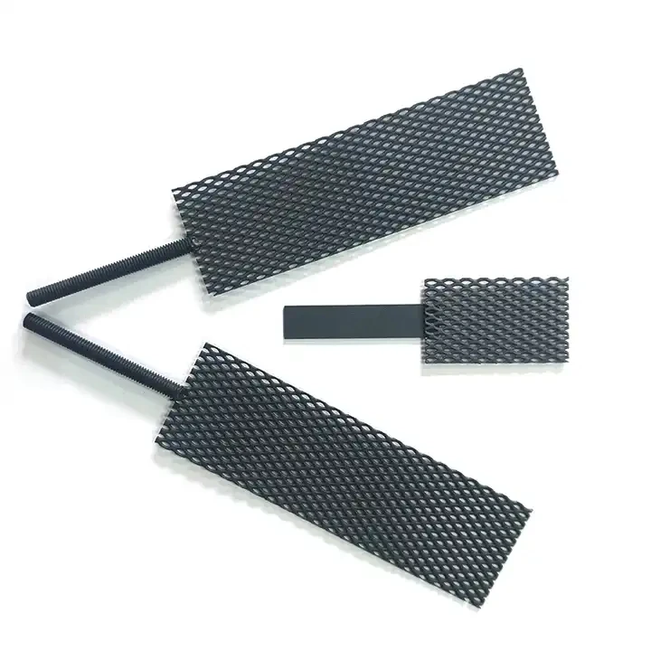 Customized MMO Ruthenium Iridium Coated Titanium Anode Mesh and Titanium Cathode Plate for Swimming Pool Disinfection
