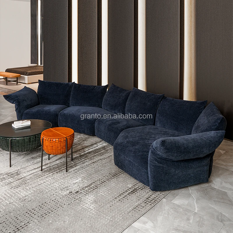 Elegant design villa living room furniture combination sofa set fabric color optional couch