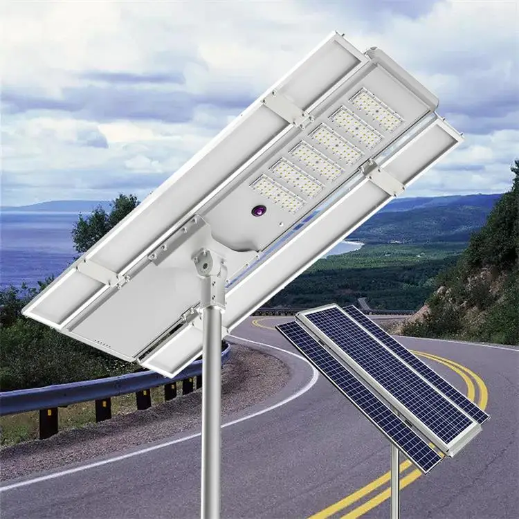 EXC guangdong wholesale cheapest smart integrated iso aluminum solar street light with 4g cctv camera