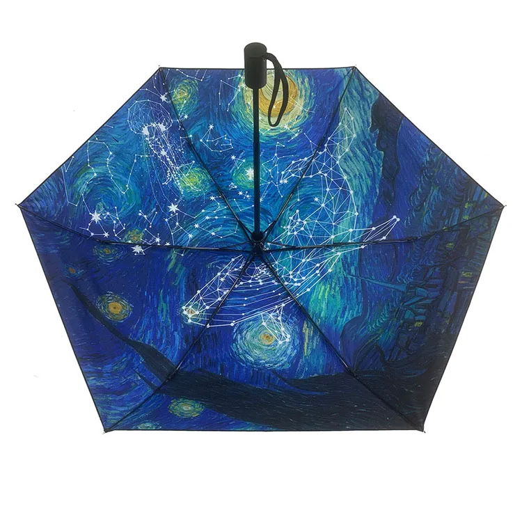 YUBO UPF 50 + Vincent van Gogh масляная Печать Автоматический Открытый Солнечный дождливый зонт