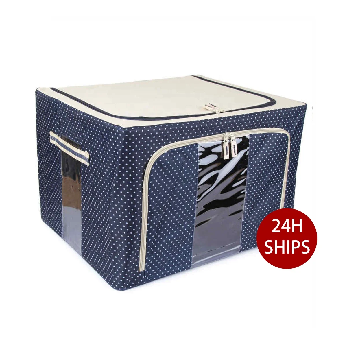 
Organization Cute Fabric Home Pink Folding Multi Oxford Foldable Storage Living Box 