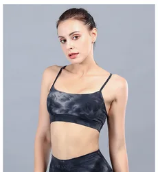 Sports underwear tie dyed matte nude sports bra backless sports bra Yoga bra