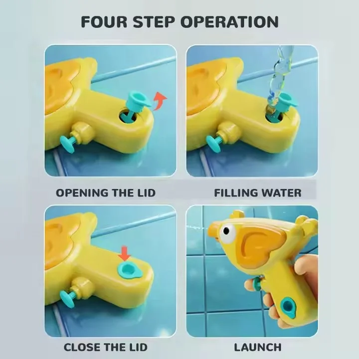 Newest Design Summer Water Squirt Toy Small Plastic Water Gun Cute Cartoon Toys For Kid Ages 2-8