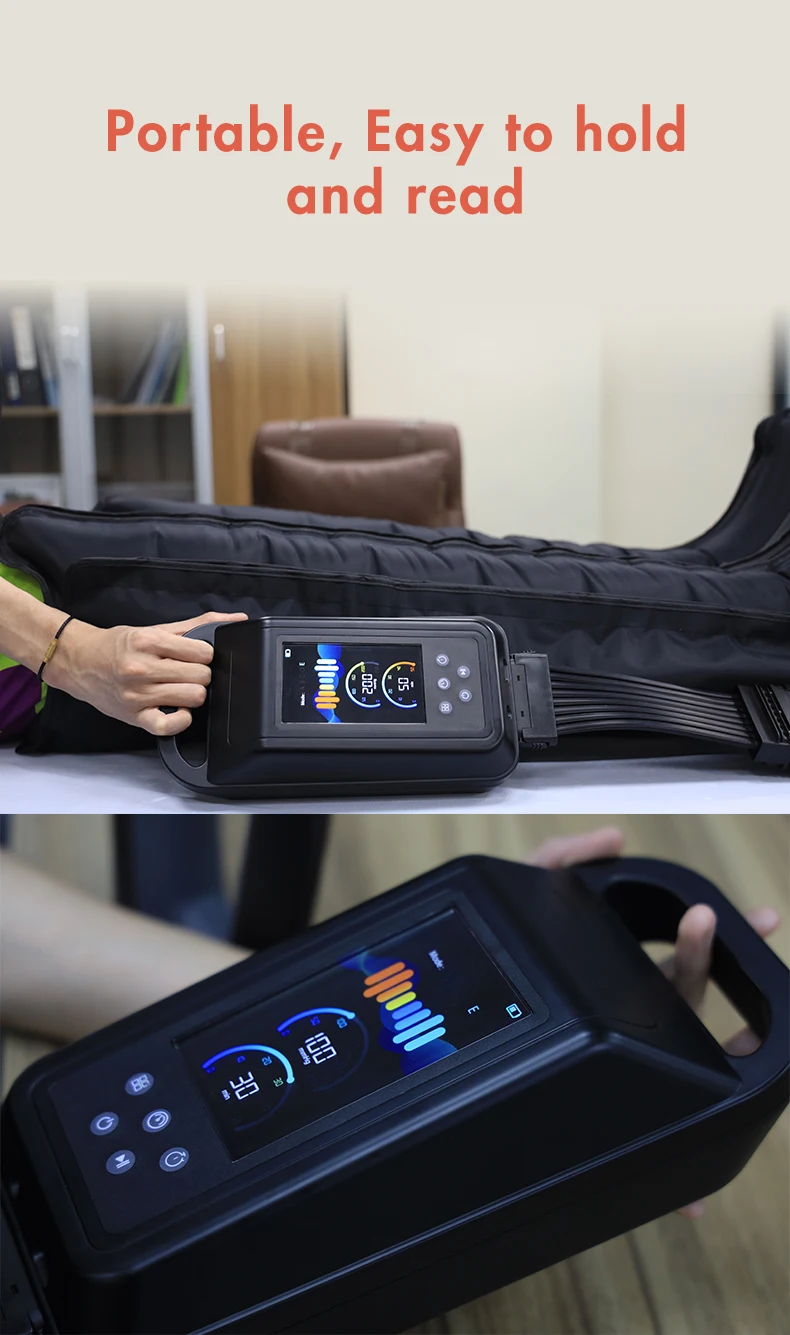 Leg and foot massager boot air compression pressure recovery system therapy leg compression recovery boots