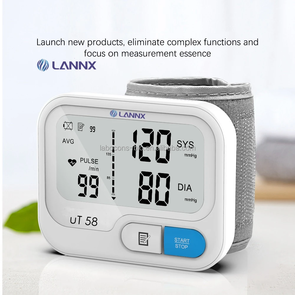 LANNX uT 58 новый дизайн Монитор артериального давления электронный сфигмоманометр цифровой наручный аппарат
