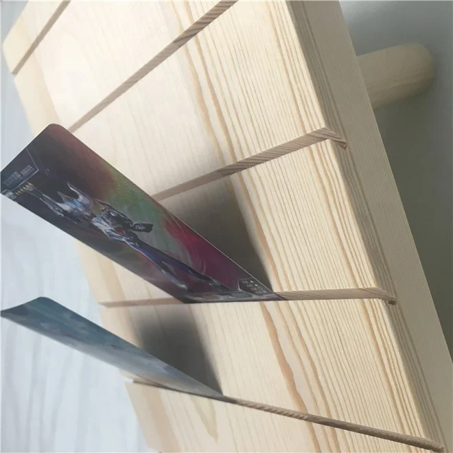 Темное пятно цвет древесины ювелирных изделий серьги карты держатель Подставка для дисплея с двумя колышки на заднюю панель