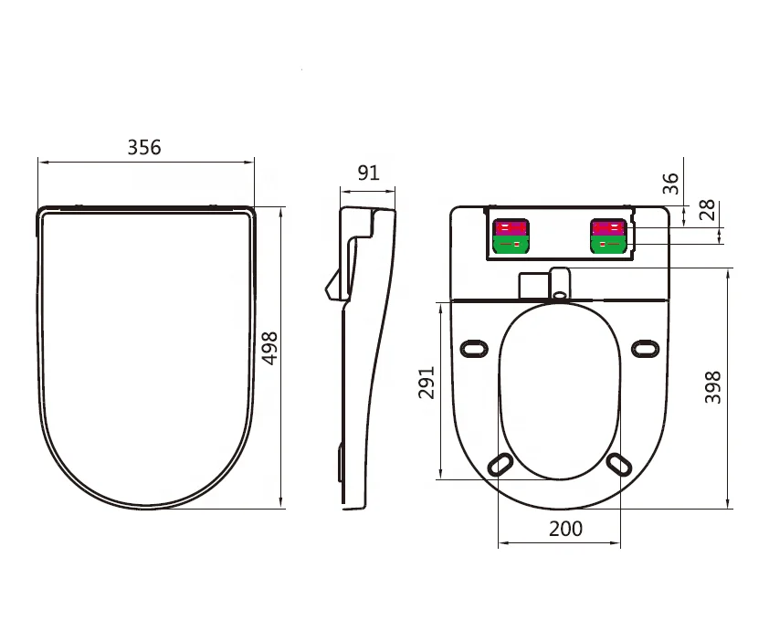 
Smart electric toilet bidet seat 