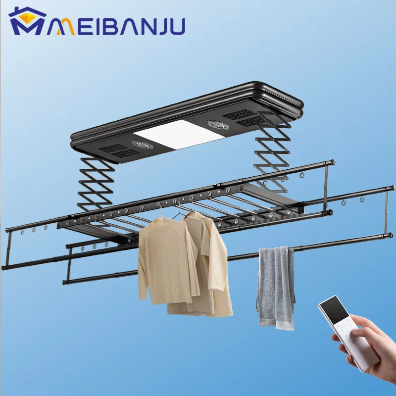 Electric clothes rack home automatic voice remote control self-drying clothes quilt balcony lifting intelligent clothes dryer