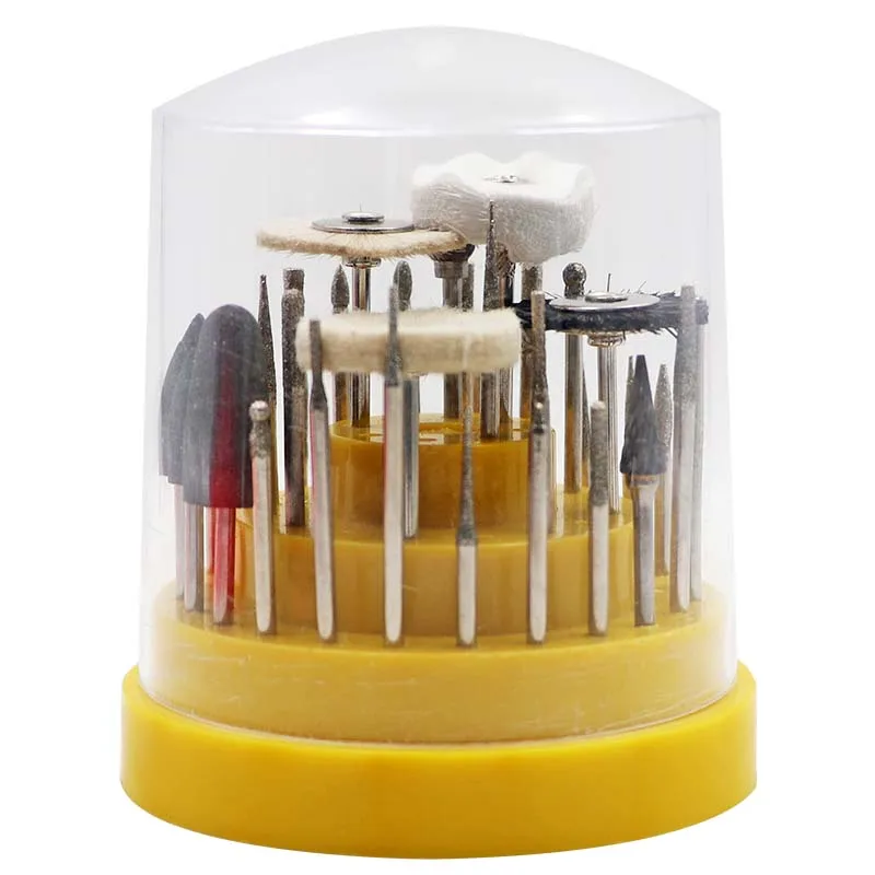 Wholesale 41 Pcs/Set Emery Tungsten Steel Silicone Rubber Bur Polishing Wheel Dental Polishing Bur Kit