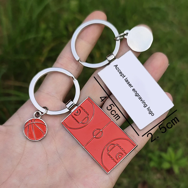 Creative Football Field Keychain Charms Soccer Lovers Gift Sports Souvenir Fashion Key Rings Pendant Accessories
