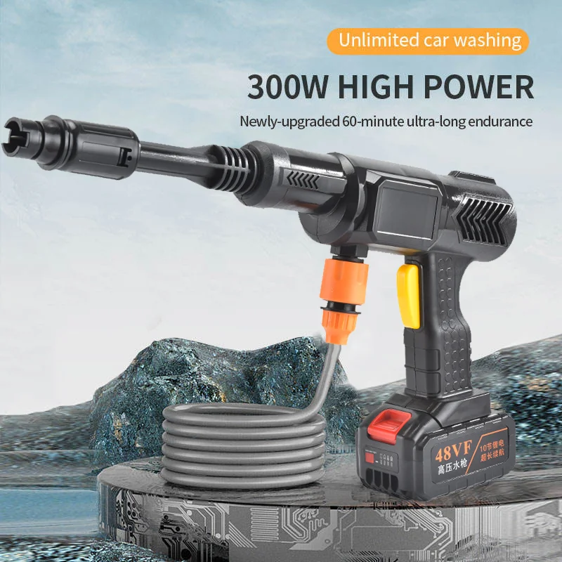 Car Washer Motor 12V Battery Powered High-Pressure Machine Pressure Portable For Cars