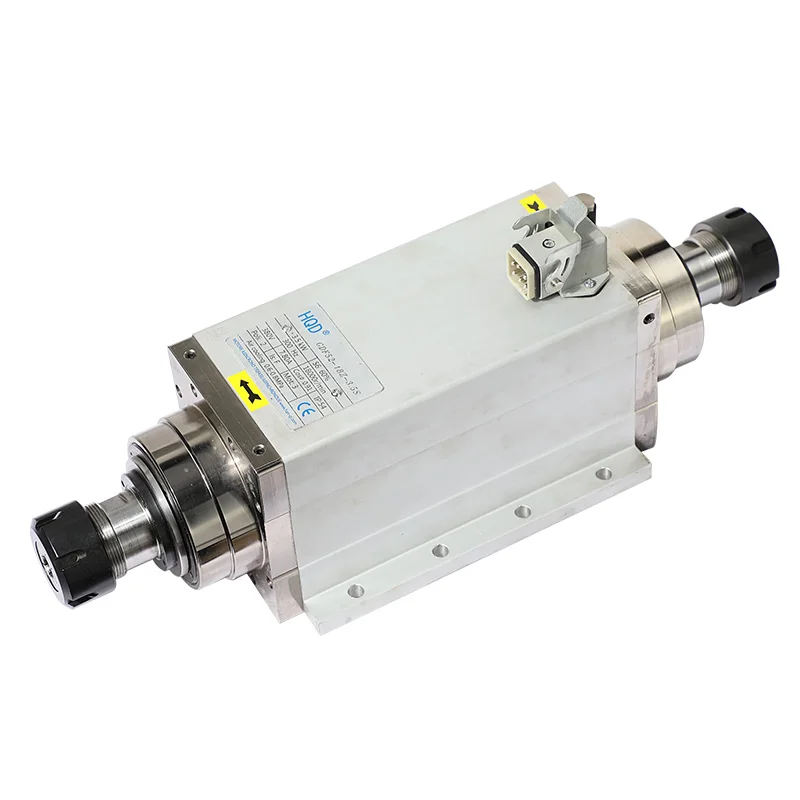 high speed woodworking 18000rpm 3.5kw double head air cooled spindle motor for cnc router GDF60-18Z/3.5S