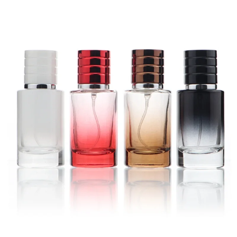 Manufacturer Wholesale Luxury Refillable Custom Cap 30ml Colorful Spray Empty Glass Perfume Bottles