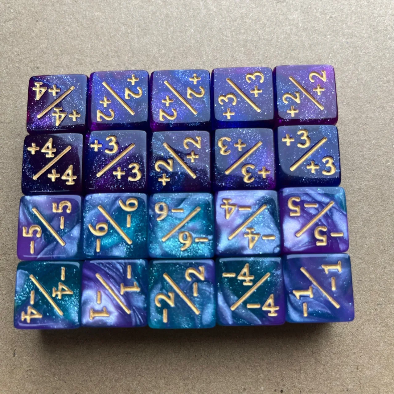 16mm D6 Plus and Minus Counter Dice Token Dice MTG Game DiceTable Game Double color Plastic Board Game Toys Accessories