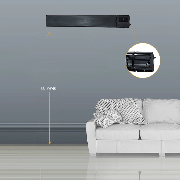 Hot selling stylish 3000W LED display electric radiant heater with remote control