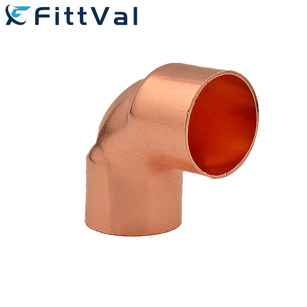 Best Sell Capillary Stop End Short Turn 90 Degree Elbow Copper Pipe Fittings for Gas Water