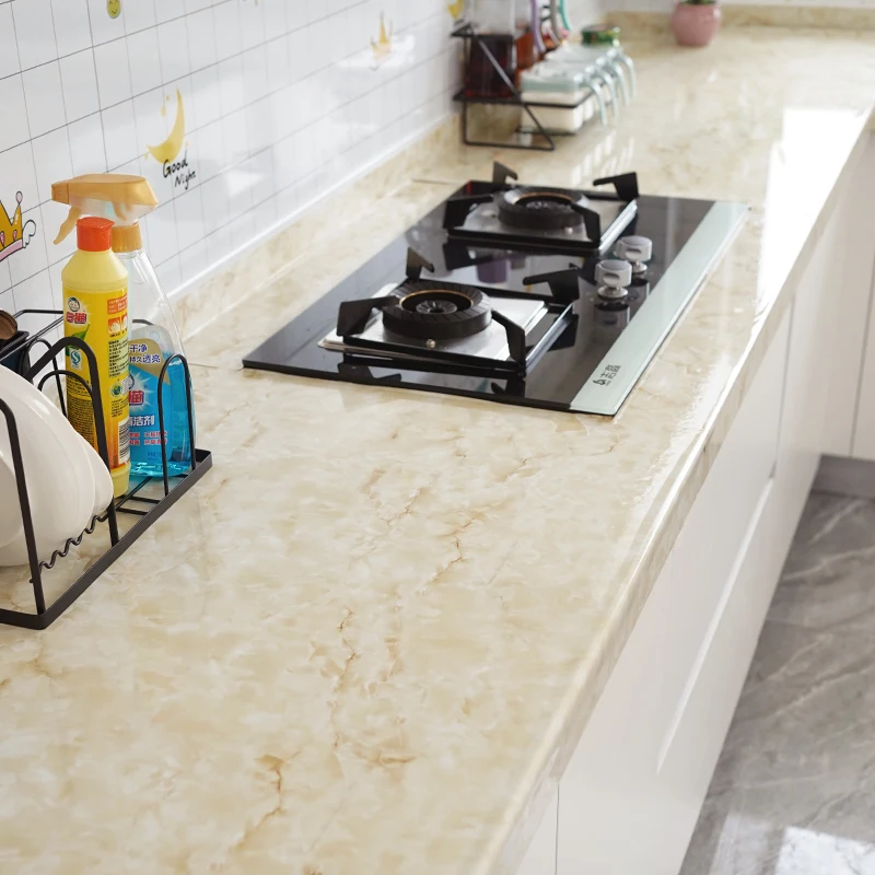 Factory Price Pvc Marble Self Adhesive Film Peel And Stick Tiles Sticker  Wall Wallpaper For Kitchen Home Decoration