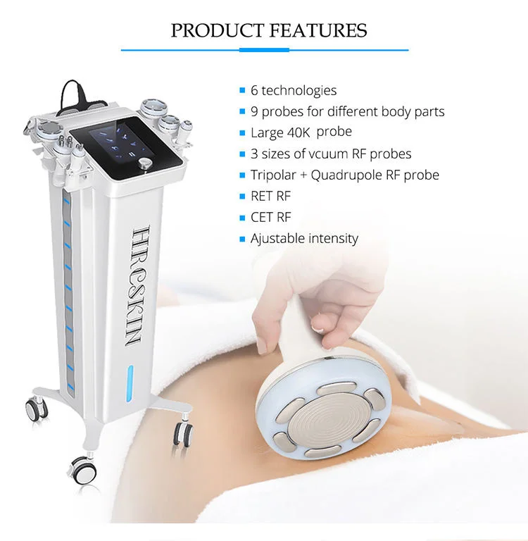 Vertical Ret Cet 9 In 1 Vacuum Fat Slimming Equipment Fat Slimming Machine