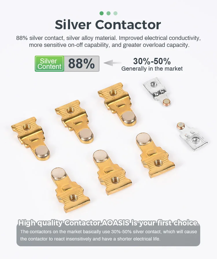 CJX2-3210 32A ac3 ac4 contactor ac magnetic contactor 3 pole 3 phase 24v 36v 110v 220v 380v 440v coil IEC gb14048.4 AOASIS