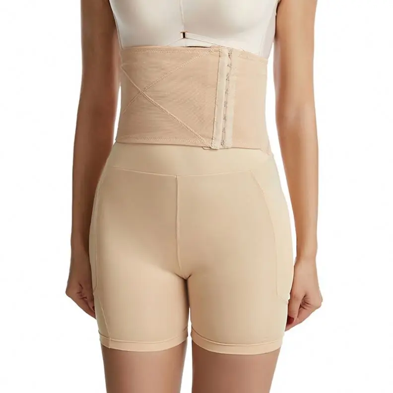 Factory Price Women Fajas Colombianas Colo Invisible Tummy Control Body Shaper Hip Padding Shapewear Butt Lifter Shorts