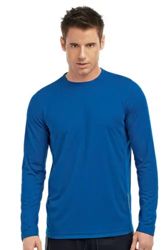 Custom 140gsm Tri Blend Hooded Long Sleeve T Shirt With Thumb Hole